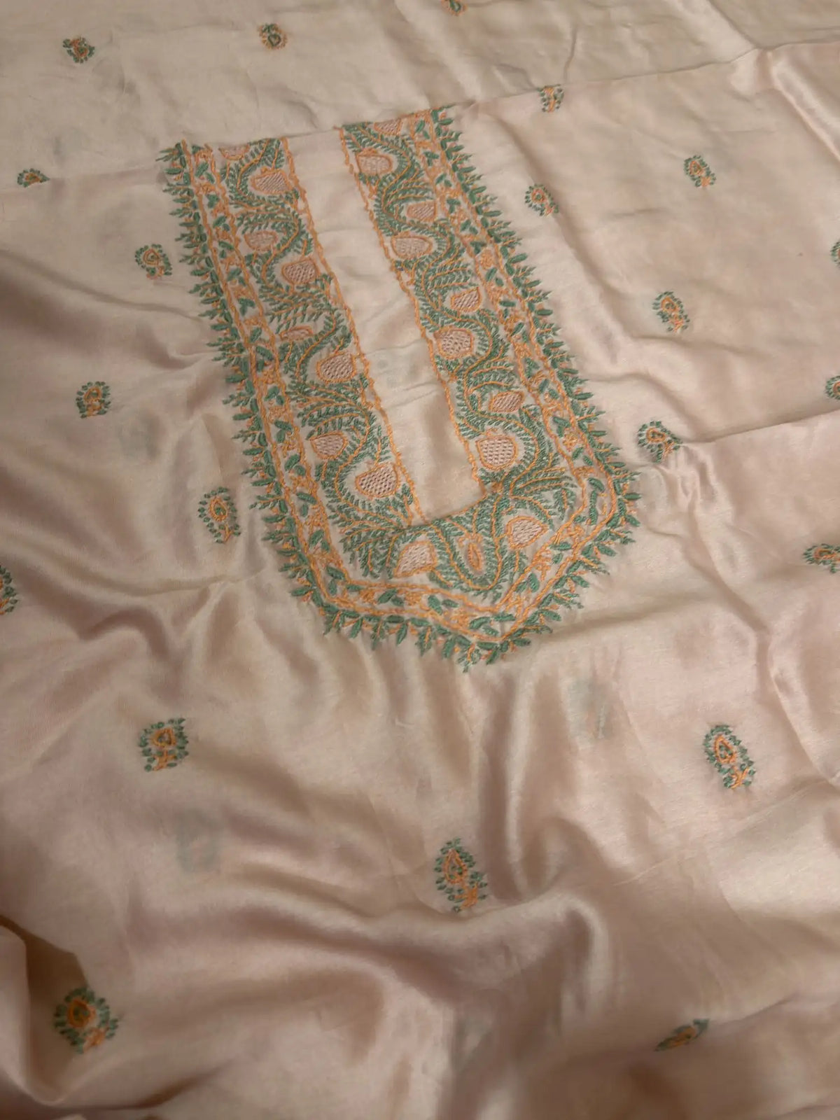 Unstitched Chikankari Kurta Fabric