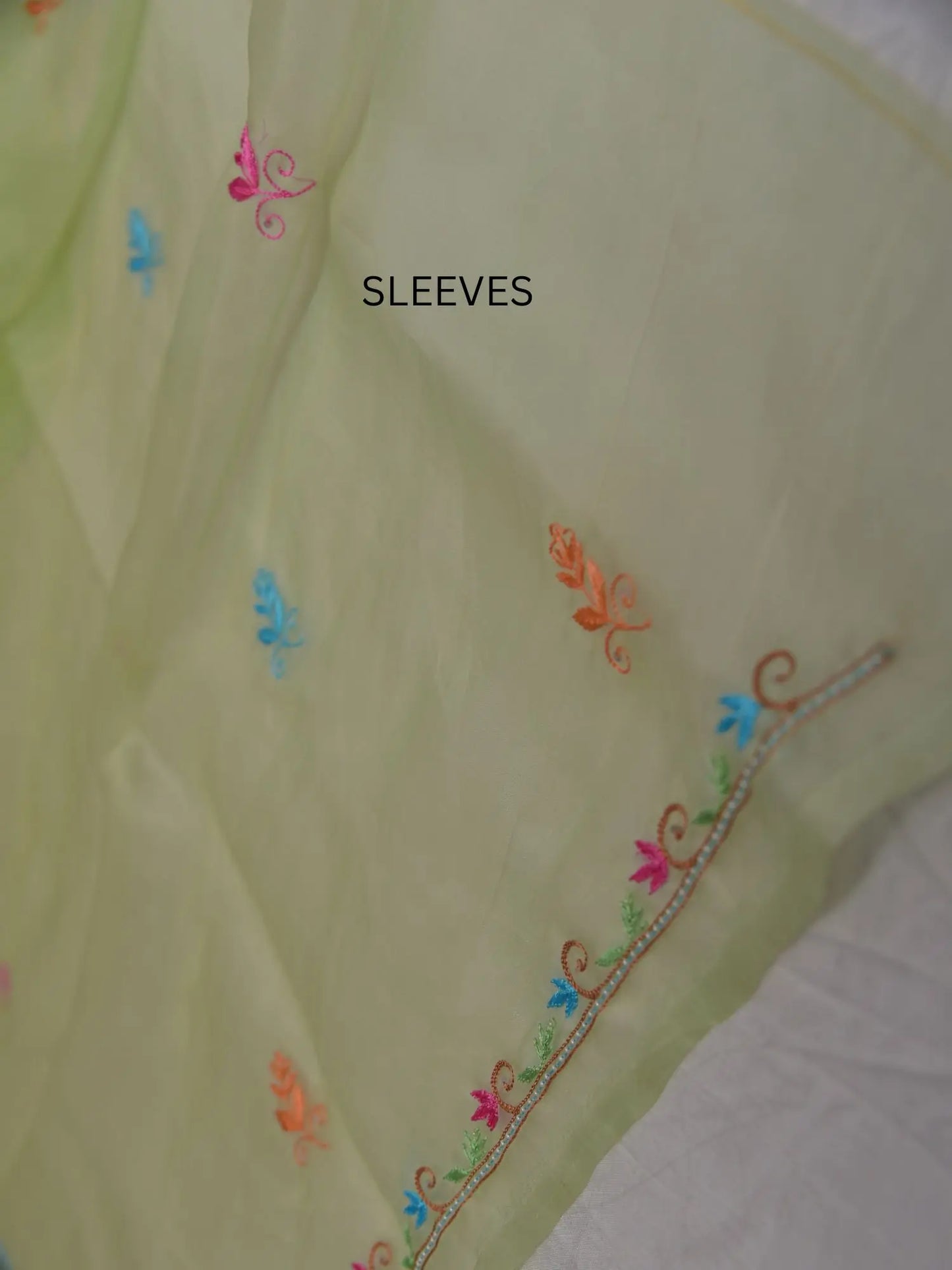 Pista Pure Organza Silk Parsi Shadow Work Straight Suit Set