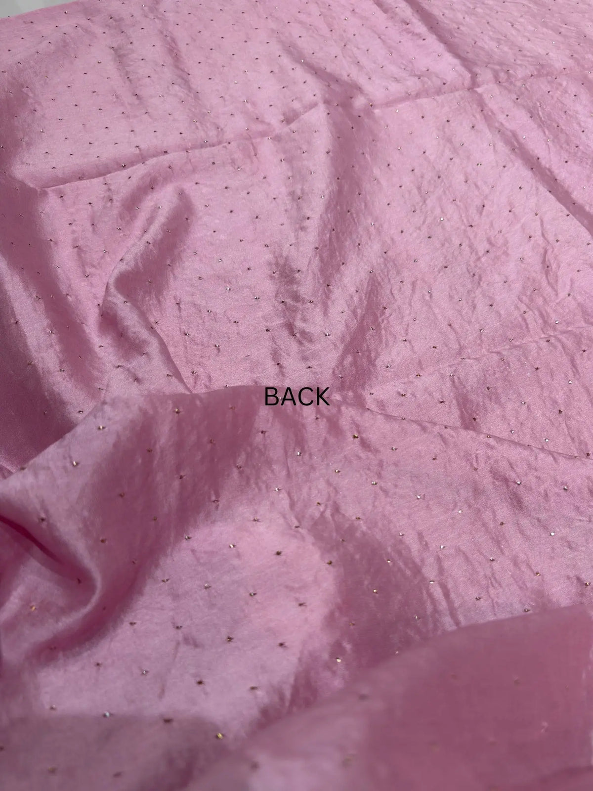 Pastel Onion Pink Chanderi Silk Mukaish Suit back view